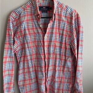 Men’s size small Vineyard Vines plaid button down.